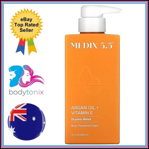 MEDIX 5.5 ARGAN OIL + VITAMIN E Dryness Relief Body Moisturising Cream 444ml