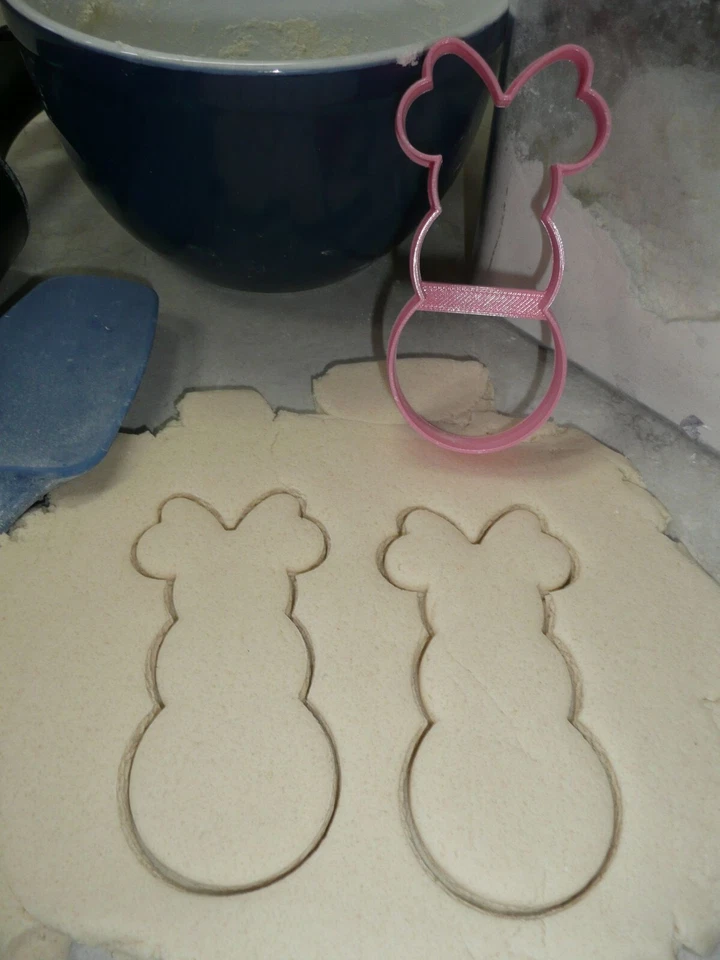 MICKEY MINNIE MOUSE THEMED SNOWMEN OUTLINES SET OF 2 COOKIE CUTTERS USA PR1647 - Image 4 of 4