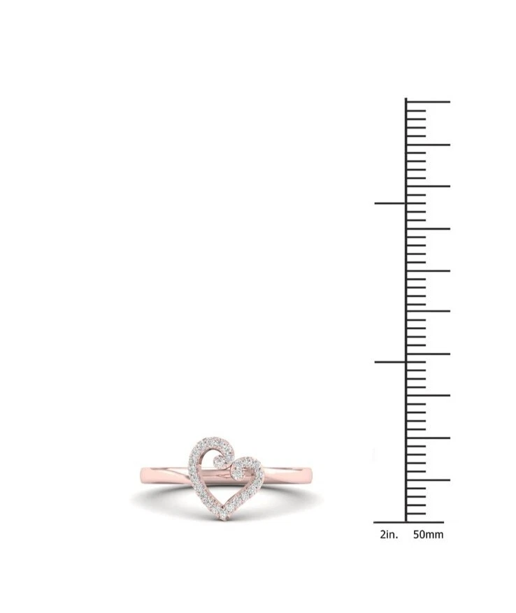 10 Rose Gold Ring Heart Any Size - Image 3 of 3