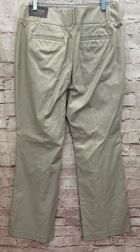 Ann Taylor Pants Womens 8 Signature Fit & Flare Khaki NEW 33X32 Stretch Cotton - Picture 3 of 5