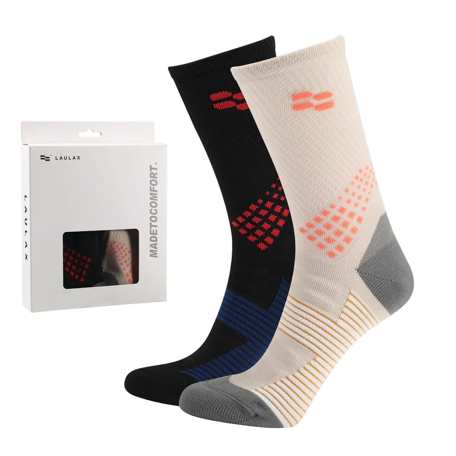 6 paris laulax womens hiking outdoor arch support lightweight socks size 6-8