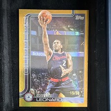 Topps 2025 Kawhi Leonard Los Angeles Clippers #142 Gold Parallel /50