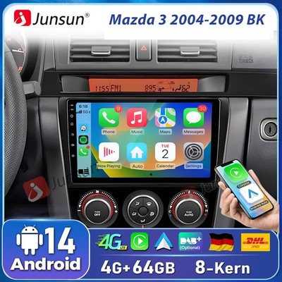 Für Mazda 3 2004-2009 BK Android 14 Autoradio 2+64G DAB+GPS Navi CarPlay BT 9''