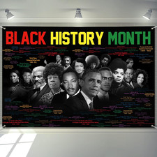 Black History Month Banner 72" X 48" Decorations Famous People African American