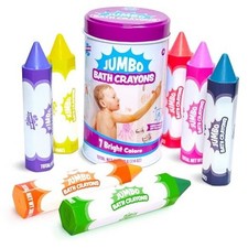 Smooth Jumbo Bath Crayons Bath Toy  Nontoxic, Washable Bath Crayons for