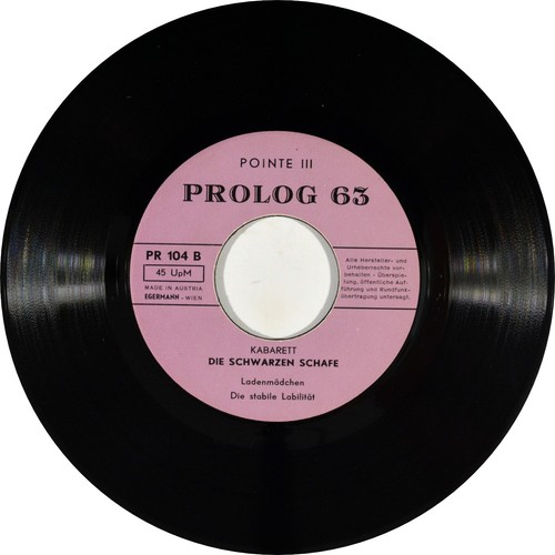 7" DIE SCHWARZEN SCHAFE Pointe 3 Manöver / Ladenmädchen PROLOG Kabarett EP 1963 - Picture 4 of 4