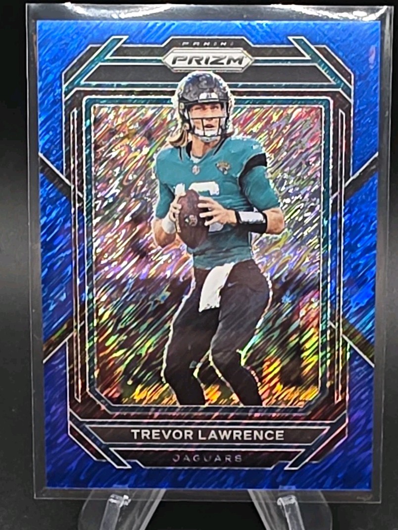 Panini 2022 Prizm Football Trevor Lawrence Blue Shimmer Prizm /25 #131 Jags