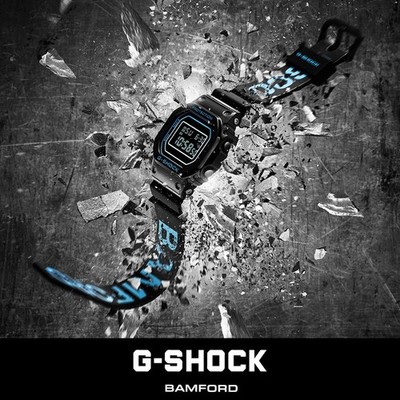 Casio G-SHOCK x BAMFORD GM-5600BWD-1JR Limited Model Black Blue