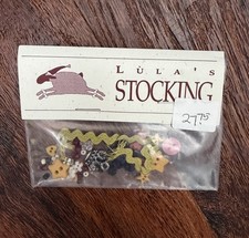 SHEPHERD  S BUSH  Lula  s Stocking  Charms Christmas Holiday Cross Stitch OOP New