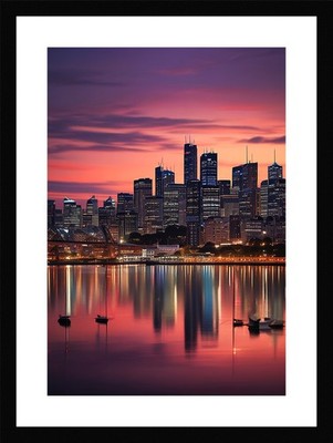Lebendiger Hafen von Sydney gerahmtes Wandbild Poster Leinwanddruck Bild