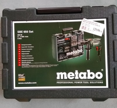 Unbenutzt!!! metabo Schlagbohrmaschine SBE 650 SET mit ca. 65 Teilen im Koffer