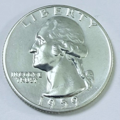 1959 Proof Washington Quarter 90% Silver MINT STATE DETAILS FREE SHIPPING #7531