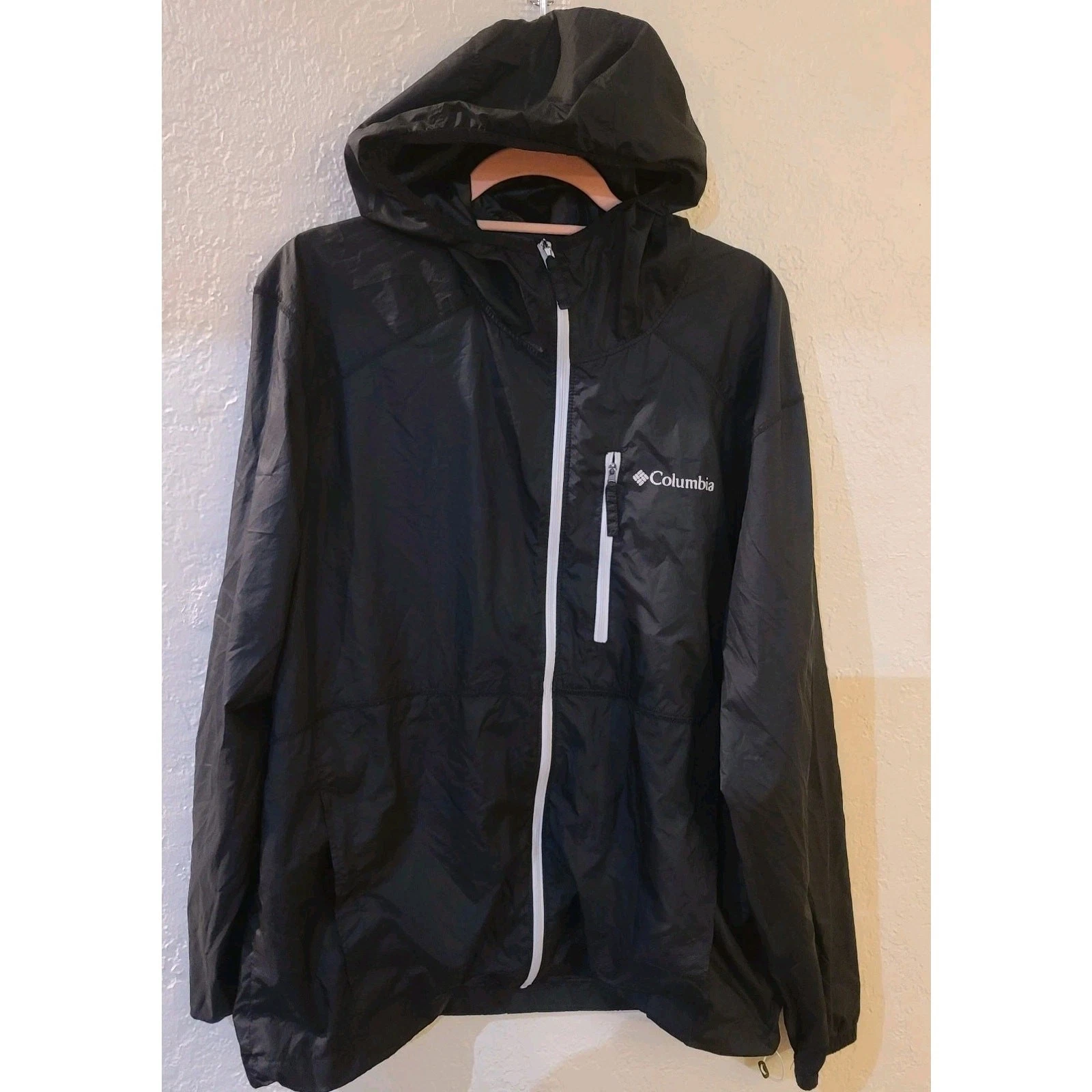 Columbia Morning View Collard Windbreaker L Rain Jacket Water-Resistant Large
