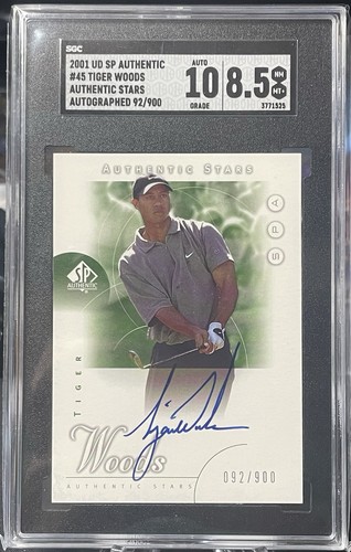 Tiger Woods [Authentic Stars Autograph] #45 2001 SP Authentic card
