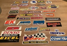 35 older & vintage motorcycle related decals Sinisalo AXO Spectro Keihn & MORE !
