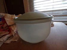 VTG Tupperware Super Crisp-It Lettuce Crisper/Keeper Sheer Bowl #1424 Dome Mint