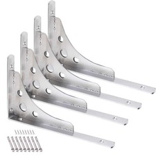 10 Inch Heavy Duty Shelf Bracket, Pack of 4, 10 x 6 Inch Wall Mounted Floatin...