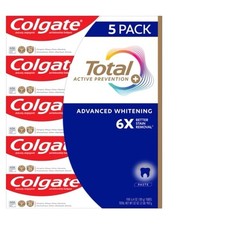 Colgate Total Advanced Whitening Toothpaste Mint 6.4 oz 5 Pack Teeth Whitening