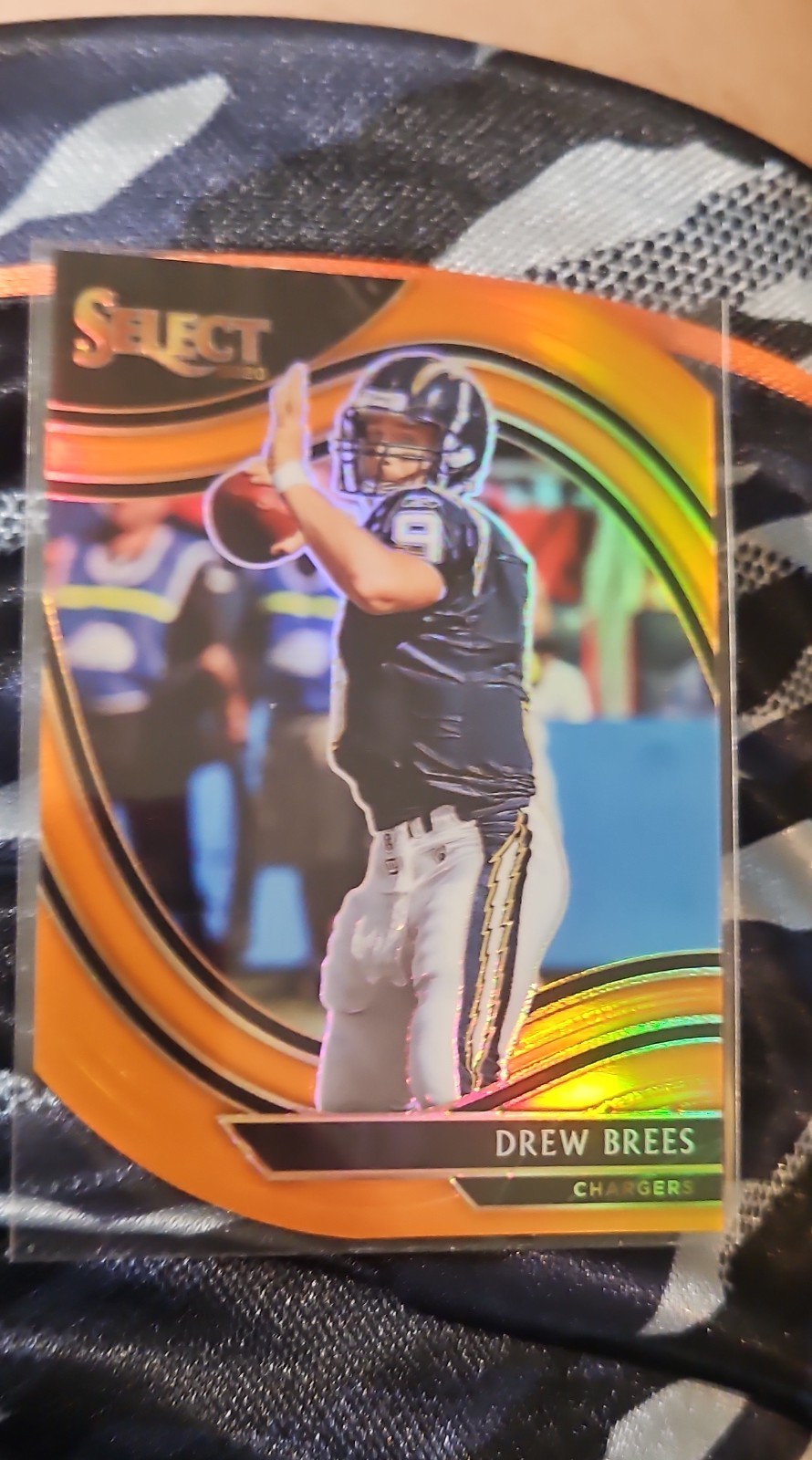 2020 Panini Select - Field Level Drew Brees #315 Orange Prizm Die-Cut