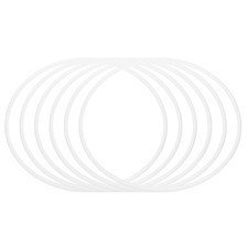 14 Inch Dream Catcher Rings, 6 Pcs Plastic Macrame Wreath Floral Round Ring