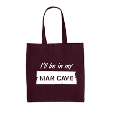 I'll Be In My Mancave - Canvas Tote Bag - Lad Guy Man Cave Funny Games Room
