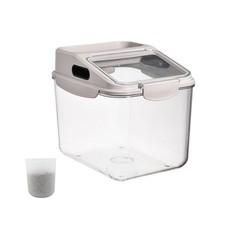 5.5LB Dog Food Storage Container, Airtight Pet Treat Bin Translucent Dry Food...