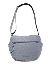 Vera Bradley Little Hipster Carbon Gray Microfiber Purse Crossbody Bag With RFID