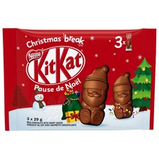 Kit Kat All-Natural Milk Chocolate Santa Claus, 3x29