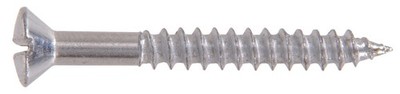 60 PCS #6x1 Inch Wood Screws Chrome Plated Steel Oval Head Slotted Drive