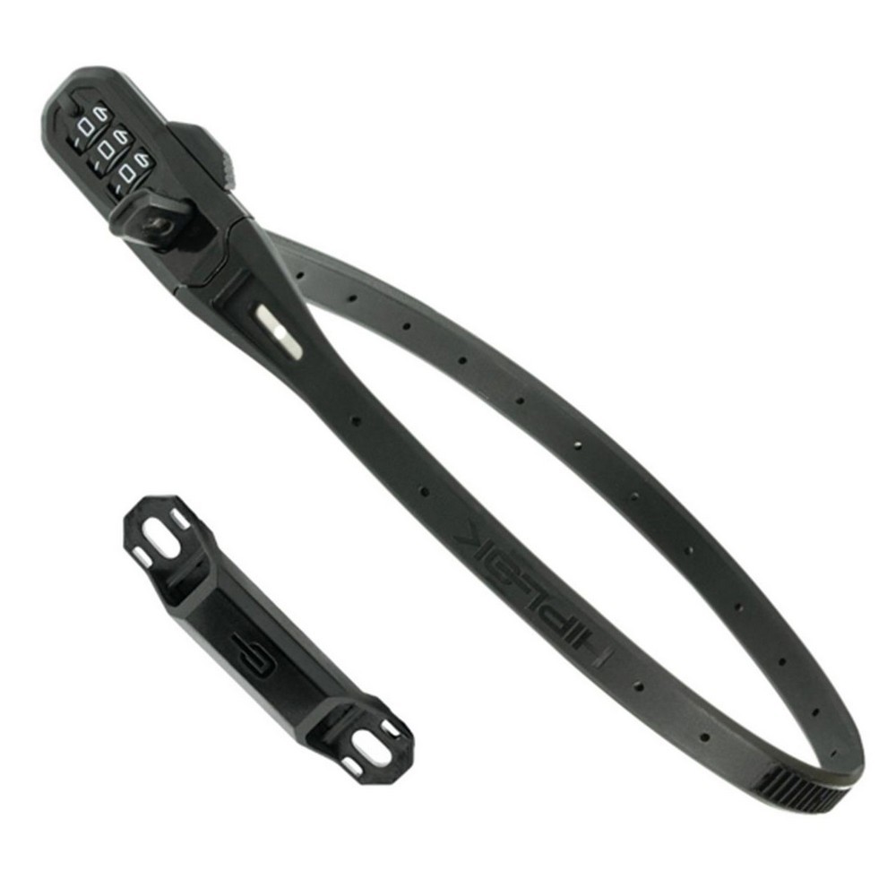 Hiplok Z-Lok Combo Armoured Reusable Tie Lock with Bracket Black Bike Lock