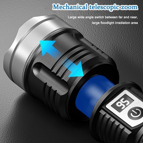 Linterna LED Súper Brillante Portátil Zoom Táctica O9 Mostrable S5S7 L8O3 - Imagen 5 de 22