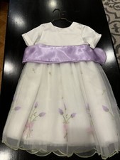 Wedding Flower Girl Dress Sash Bow Waistband Belt Size 4 Beets N Snips Lavender