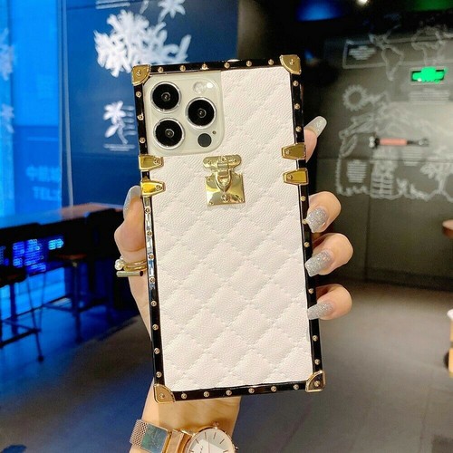 Grid Leather Luxury Phone Case For iPhone XS XR 6 7 8 SE 11 12 13 14 15 Pro Max - Picture 15 of 20