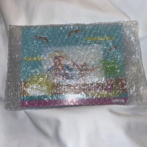 Rare Carnival Cruise Souvenir Picture Photo Frame Glass Palm Ship Island Beach - Picture 15 of 15