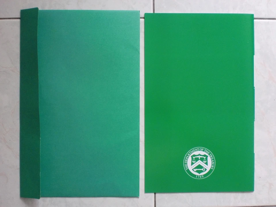 USA UNCUT 4x ONE DOLLAR US$1 banknote with double folder (UNC), B - Image 2 of 4