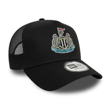 Newcastle United E-Frame Trucker Black Hat  New Era Officially Licensed