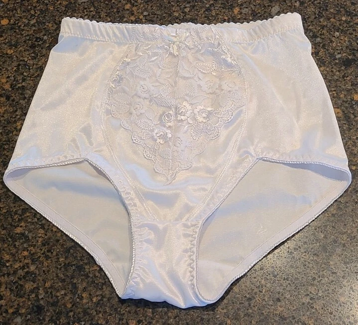 1 par de bragas vintage - Delta Burke - blancas con encaje y preciosas talla 7 grandes Foto 3 de 4