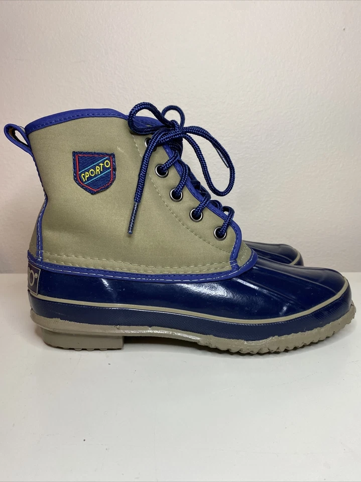 Botas Sporto Vintage Mujer Talla 6 Pato Verde Azul Marino Termolite Impermeables Foto 4 de 4