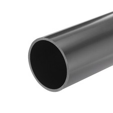 PVC Rigid Round Pipe 57mm ID 63mm OD 20cm/8" Length Dark Grey High Impact