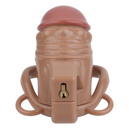 Realistic Design Male Chastity Cage Device Men Resin Lock Belt with 4 Rings C674 - Picture 29 of 73