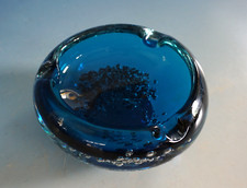 Design Glas Aschenbecher Ascher Schale blau wohl Zwiesel Schott  (F024-622)