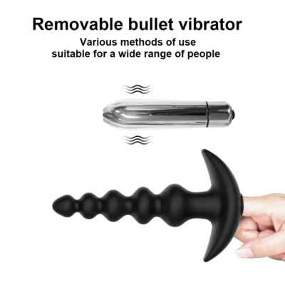 TLUDA Anal Beads Sex Toy Vibrating Butt Plug Anal Plug Vibrator for Women  and Me