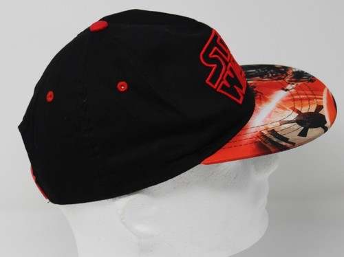 Star Wars Youth Snapback Cap Darth Vader w/ Red Lightsaber Printed on Bill Cap - Picture 8 of 12