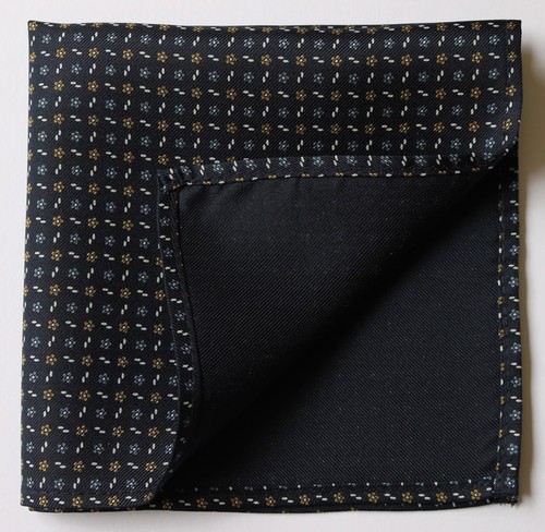 Hand printed Silk pocket square Handkerchiefs 30cm. Assorted colours & patterns - Picture 46 of 194