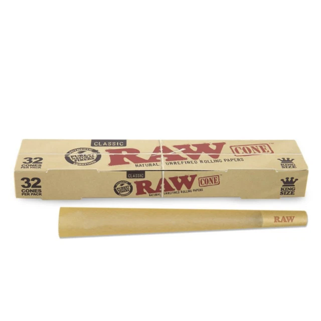 RAW Classic King Size Prerolled Rolling Paper - 32 Pack