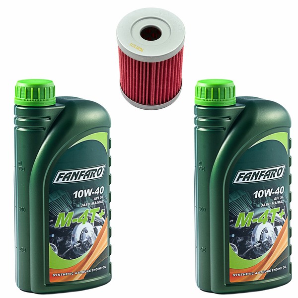 MotoröL Set ÖLfilter HF132 10W40 2 Liter FüR Arctic Cat 250 Suzuki LT-F LT-Z LTF-image