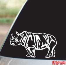 RHINOCEROS RHINO Vinyl Decal Sticker Car Window Wall Bumper LOVE AFRICA ANIMAL