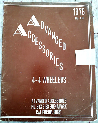 Vintage Advanced Accessories 4x4 Parts Catalog 1976 Buena Park CA