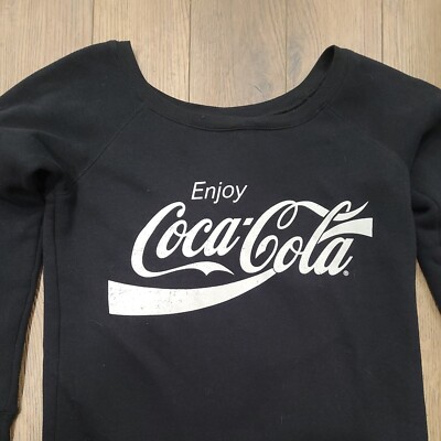 Enjoy Coca-Cola Coke Bottle Sweatshirt wide neck Large Pullover