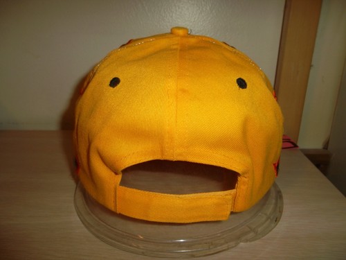 CHRISTIAN MOTORCYCLISTS ASSOC BASEBALL HAT-KATI SPORTCAP ADJ/BLACK-GOLD-FLAMES - Picture 3 of 4